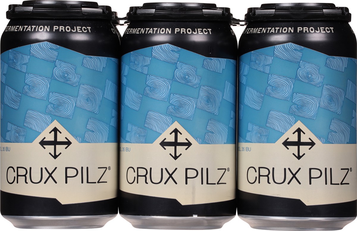 slide 10 of 10, Crux Fermentation Project Crux Pilz Beer 6 - 12 fl oz Cans, 6 ct; 12 fl oz