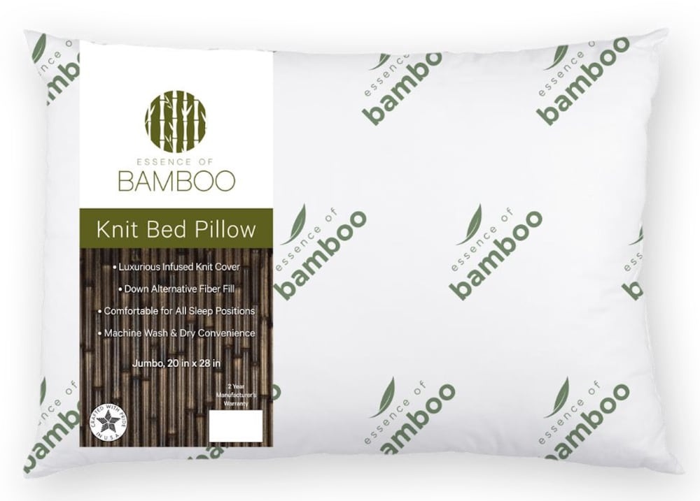 slide 1 of 1, Essence Of Bamboo Memory Foam Knit Bed Pillow, 20 in x 28 in 