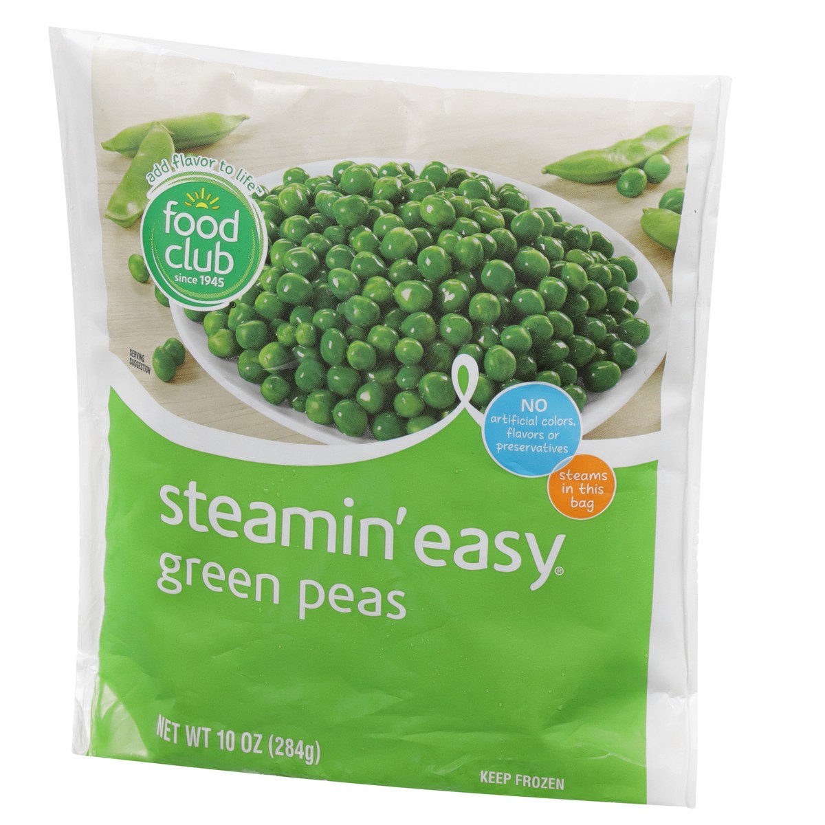 slide 3 of 9, Food Club Green Peas Steam Easy, 10 oz