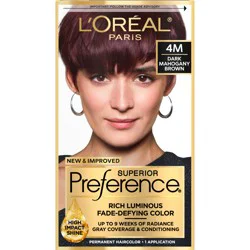 L'Oréal Fade-Defying Color + Shine System 4m Dark Mahogany Brown