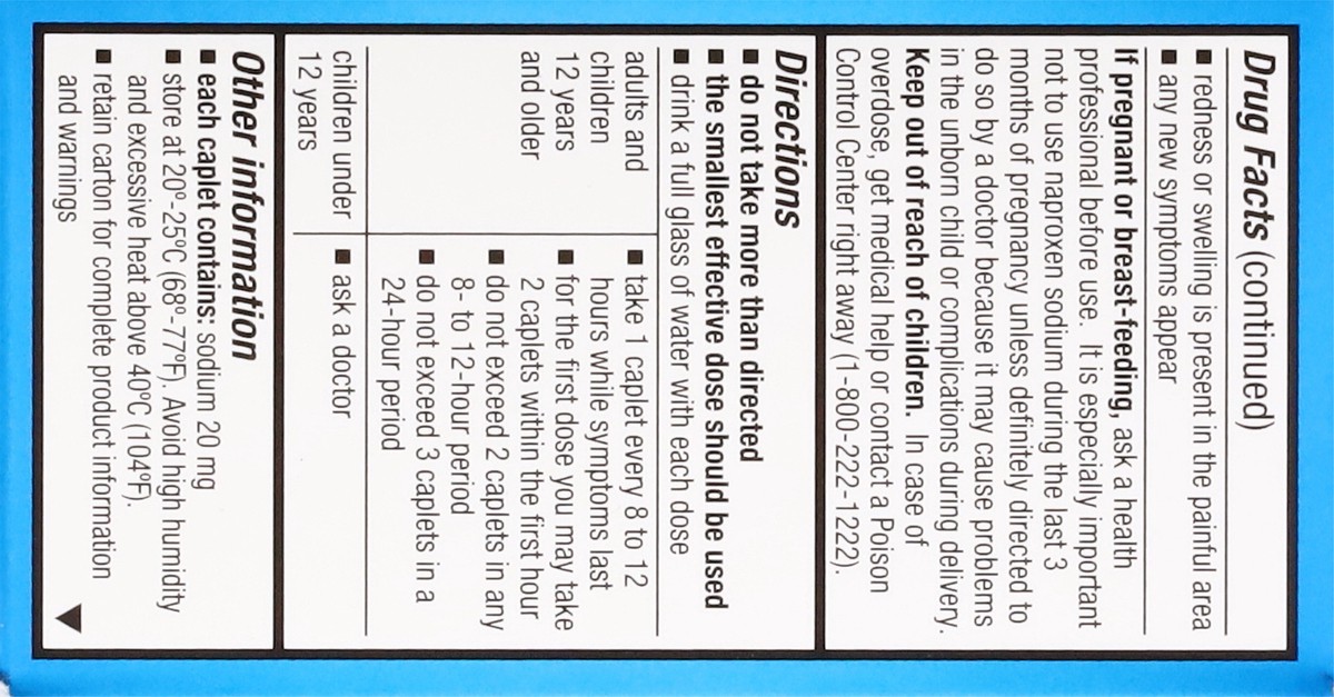 slide 11 of 13, First Street Fs Naproxen Sodium Caplets (Comp Aleve), 50 ct