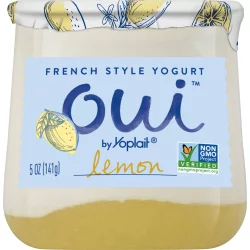 Oui Yoplait Lemon Flavored French Style Yogurt