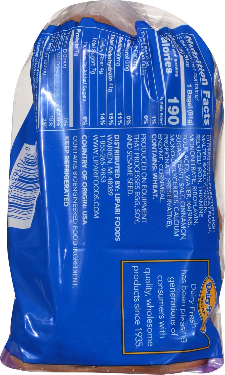 slide 4 of 9, Dairy Fresh Cinnamon Bagels, 14.5 oz