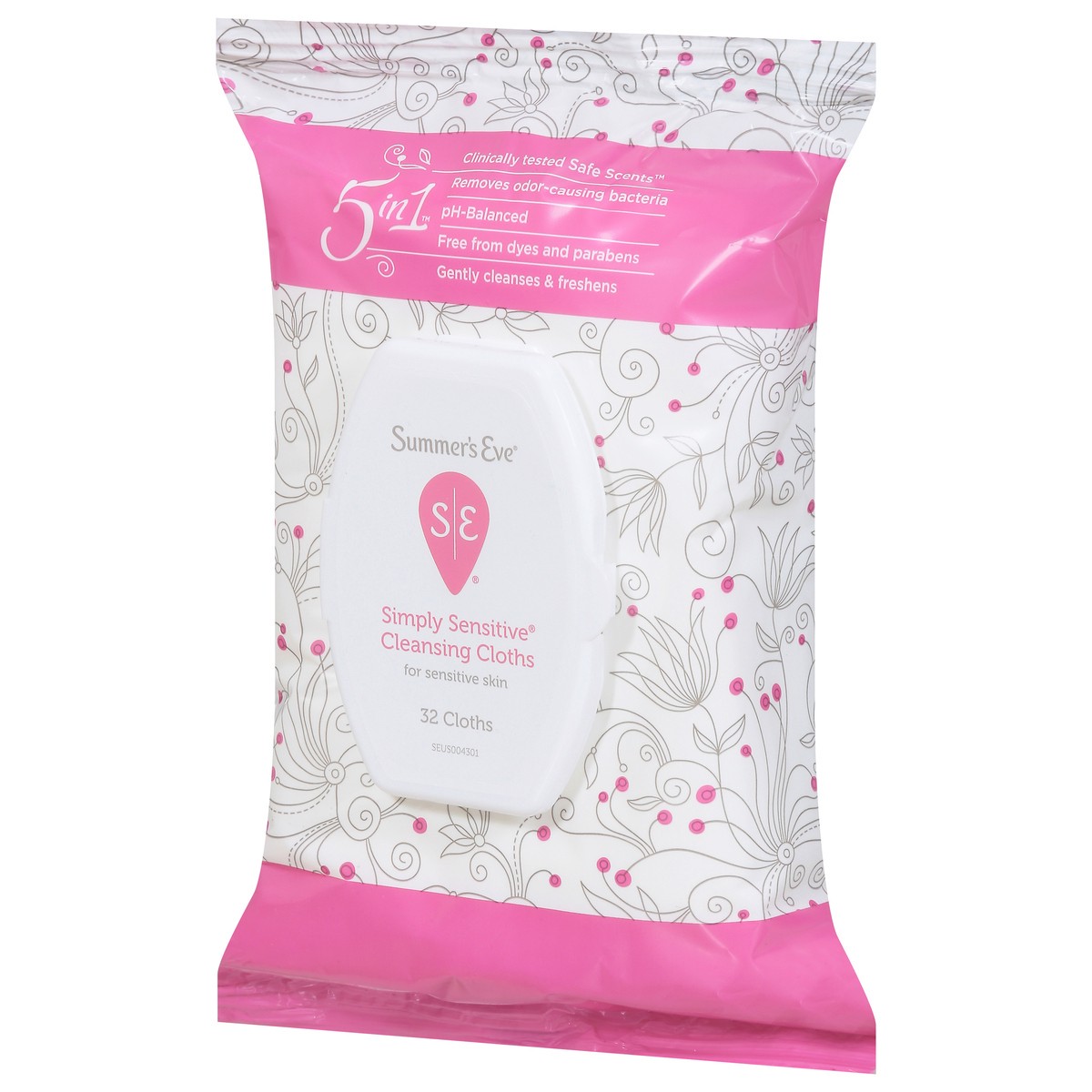 slide 3 of 9, Summer's Eve Simply Sensitive Daily Feminine Wipes, Removes Odor, pH Balanced, 32 count, 32 ct