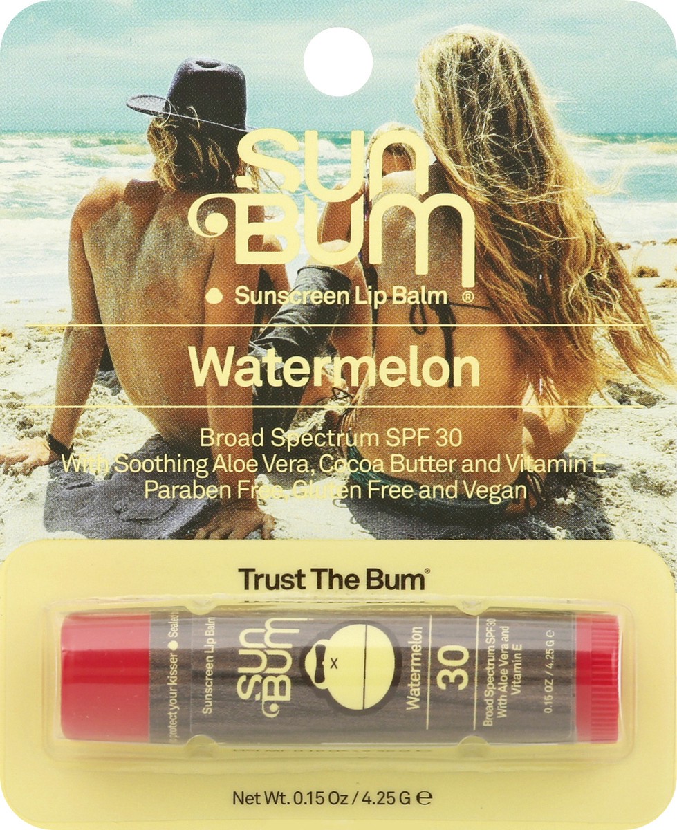 slide 8 of 9, Sun Bum Broad Spectrum SPF 30 Watermelon Sunscreen Lip Balm 0.15 oz, 0.15 oz