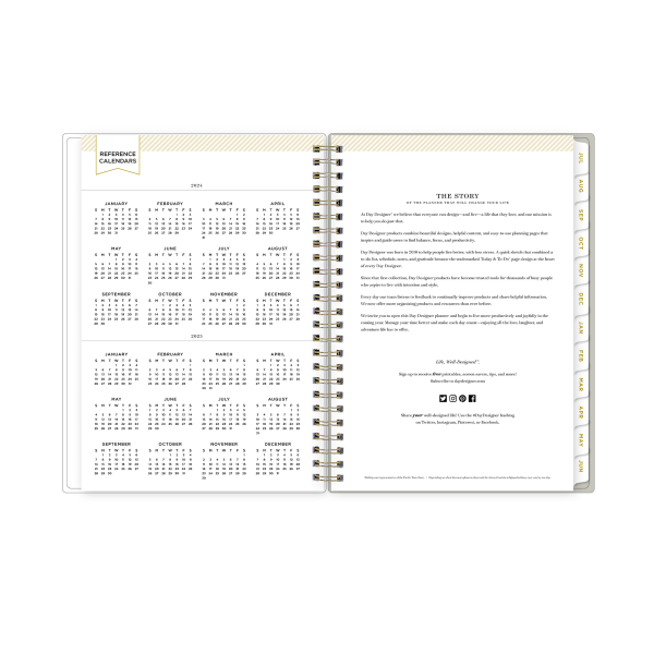 slide 5 of 6, 2024-2025 Day Designer Weekly/Monthly Planning Calendar, 5-7/8"" X 8-5/8"", Chic, July To June, 147770, 1 ct