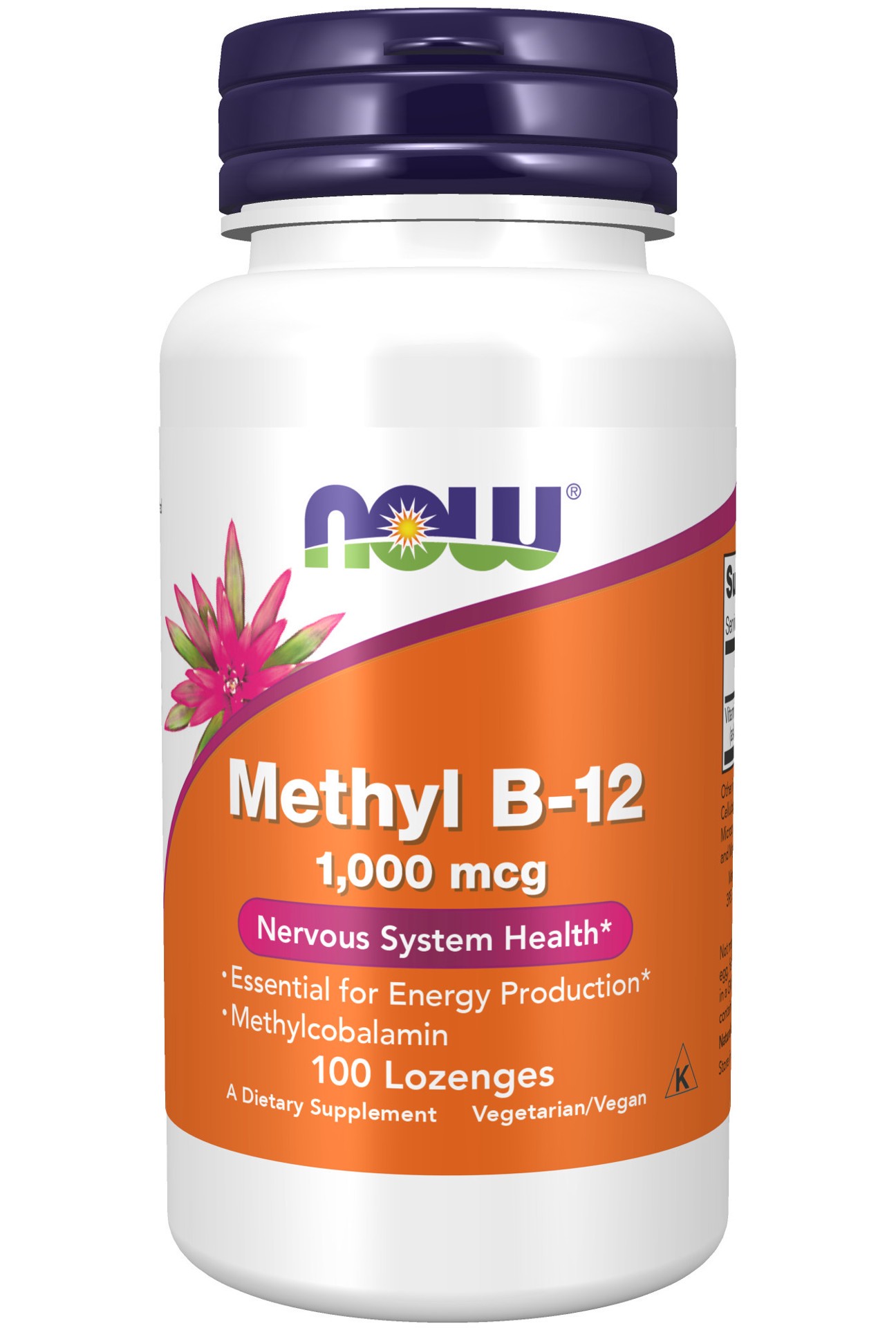 slide 1 of 9, NOW Methyl B-12 1,000 mcg - 100 Lozenges, 100 ct