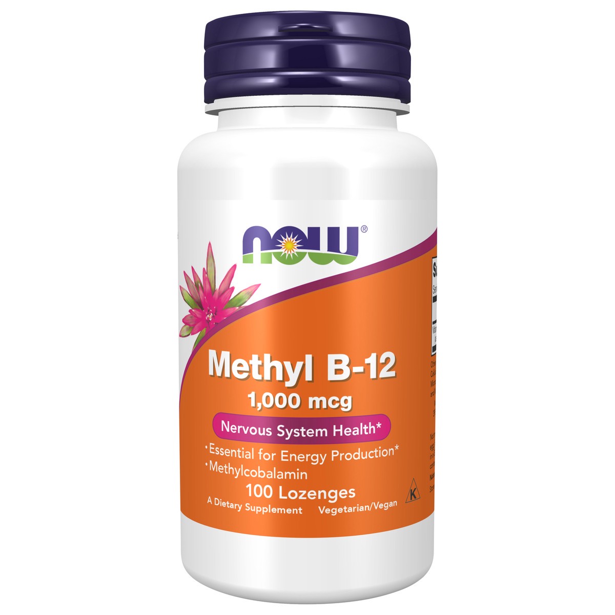 slide 1 of 9, NOW Methyl B-12 1,000 mcg - 100 Lozenges, 100 ct