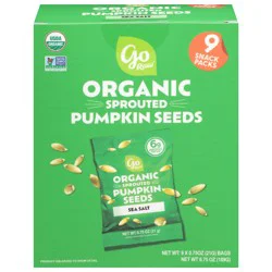 Go Raw Organic Sprouted Sea Salt Snack Packs Pumpkin Seeds 9 - 0.75 oz Bags