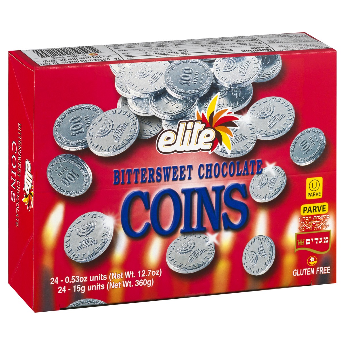 slide 2 of 10, Elite Chocolate Coins Bittersweet, 1 ct