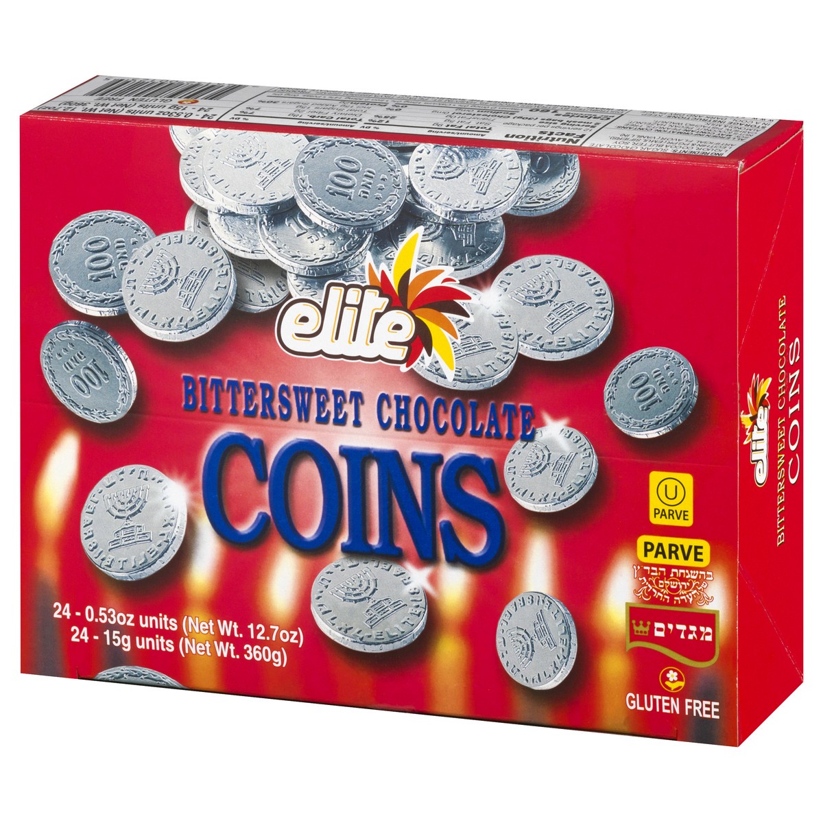 slide 3 of 10, Elite Chocolate Coins Bittersweet, 1 ct