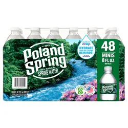 POLAND SPRING Brand 100% Natural Spring Water, 8-ounce mini plastic bottles (Pack of 48)