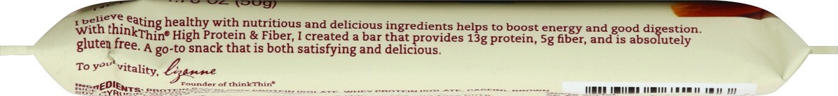 slide 2 of 6, thinkThin High Protein & Fiber Bar 1.76 oz, 1.76 oz