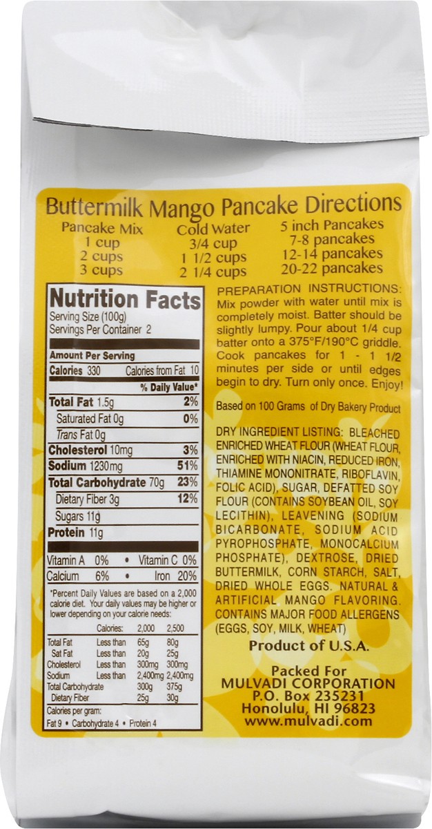 slide 9 of 10, Mulvadi Pancake Mix, Gourmet, Mango, 