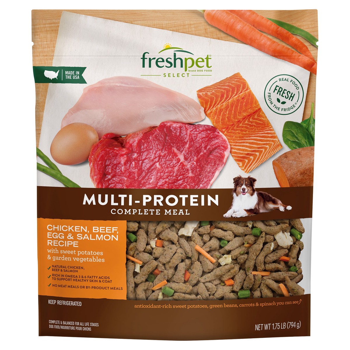 slide 3 of 4, Freshpet Healthy & Natural Dog Food, Fresh Multiprotein Recipe, 1.75 lb