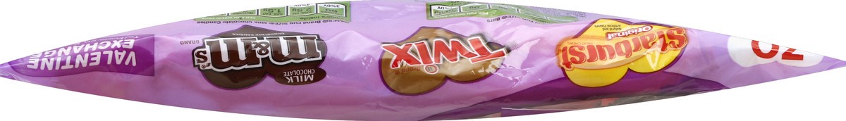 slide 6 of 6, Mixed M&M'S, STARBURST & TWIX Valentine Exchange Fun Size Candy Variety Mix, 13.5-Ounce 30-Count, 13.5 oz