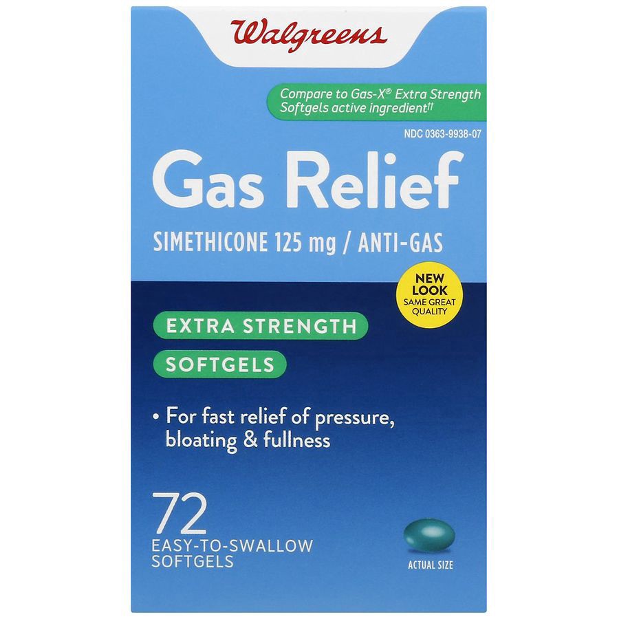 slide 1 of 4, Walgreens Gas Relief, 72 ct