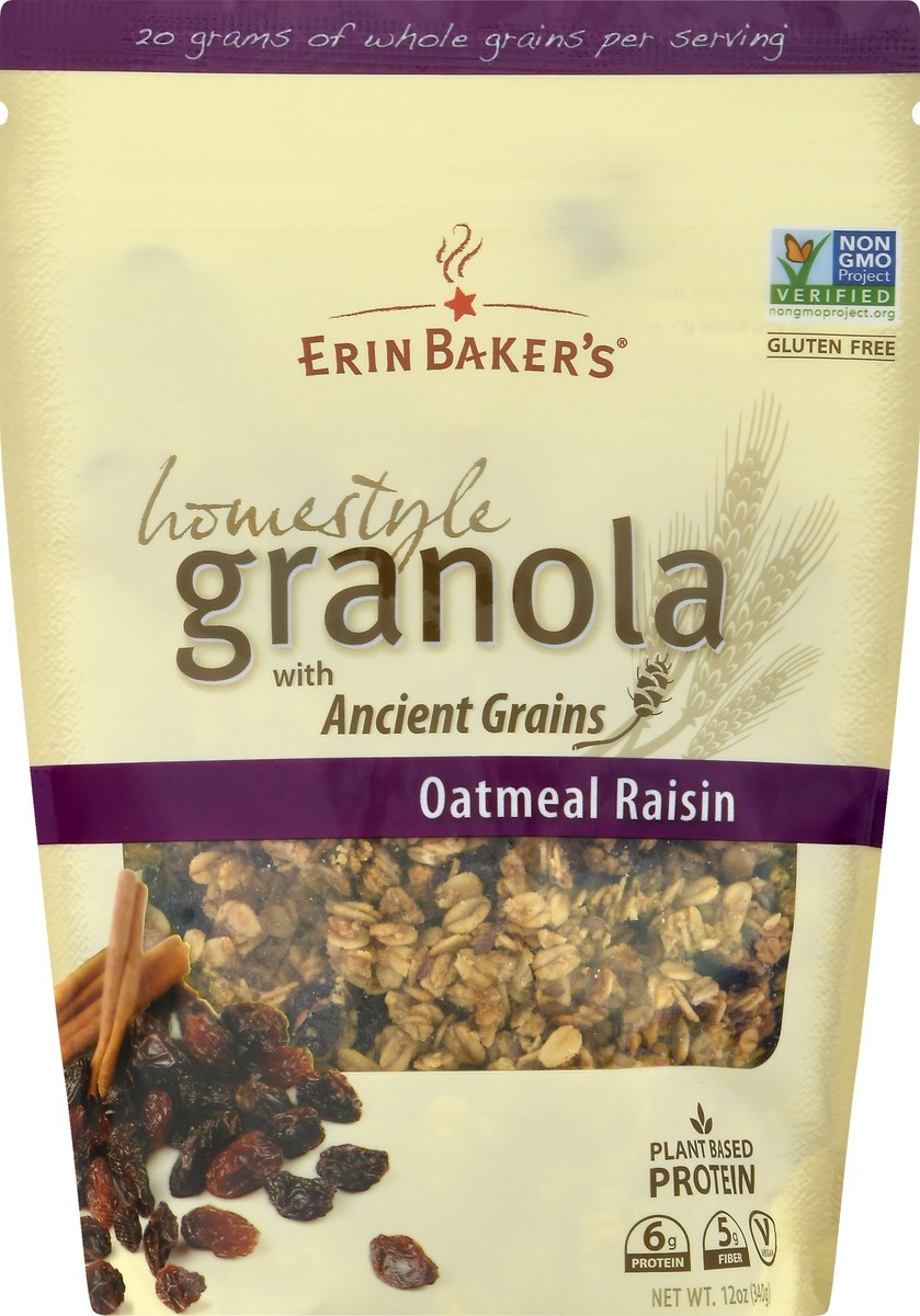 slide 5 of 13, Erin Baker's Oatmeal Raisin Homestyle Granola, 12 oz