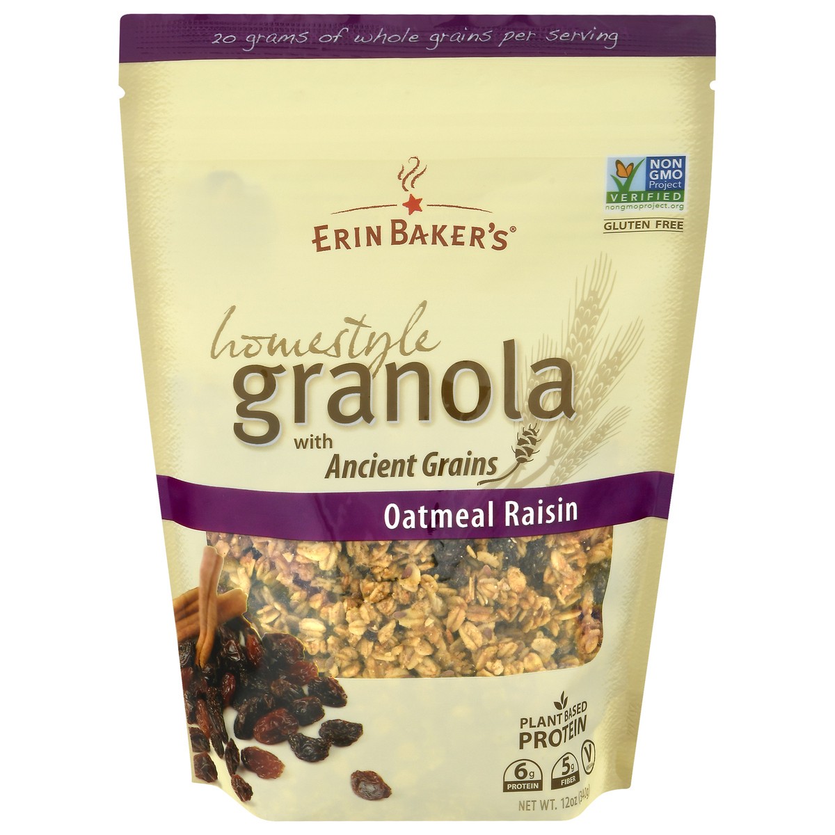 slide 9 of 13, Erin Baker's Oatmeal Raisin Homestyle Granola, 12 oz