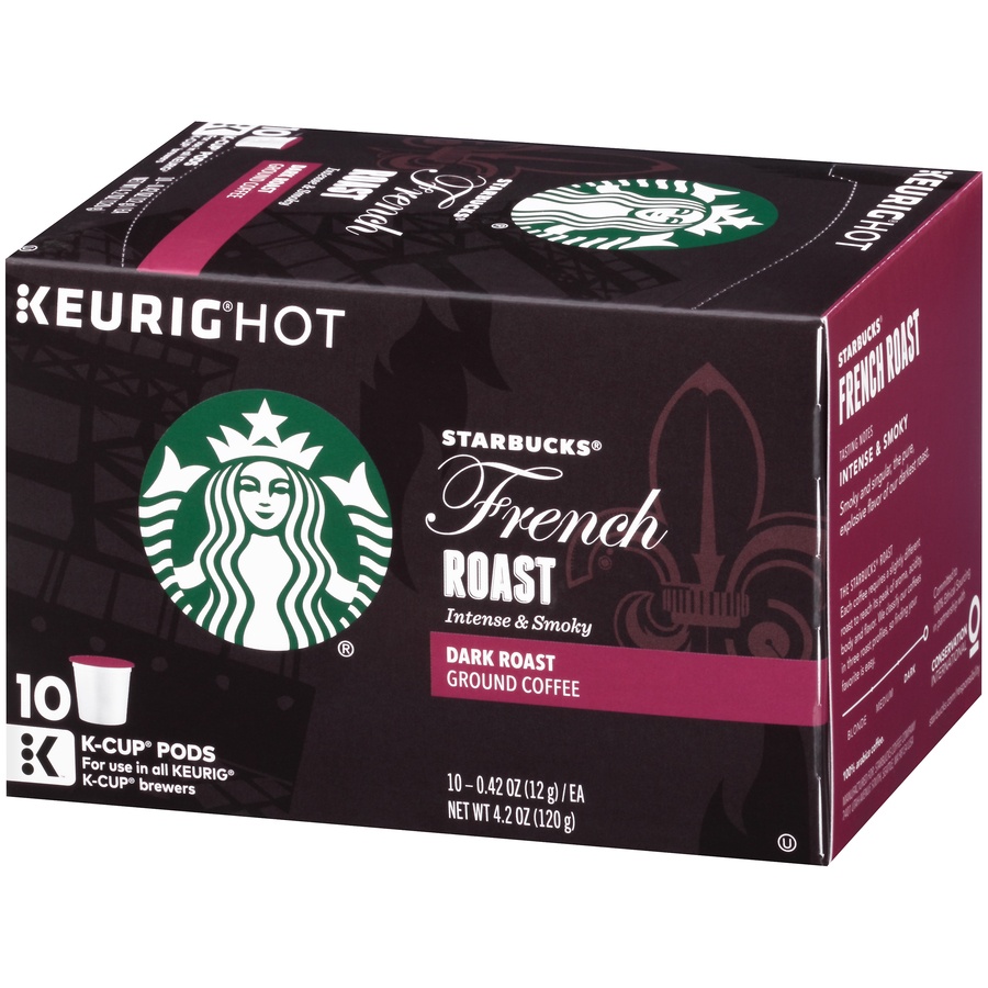 Starbucks Dark Roast KCup Coffee Pods, French Roast for Keurig Brewers