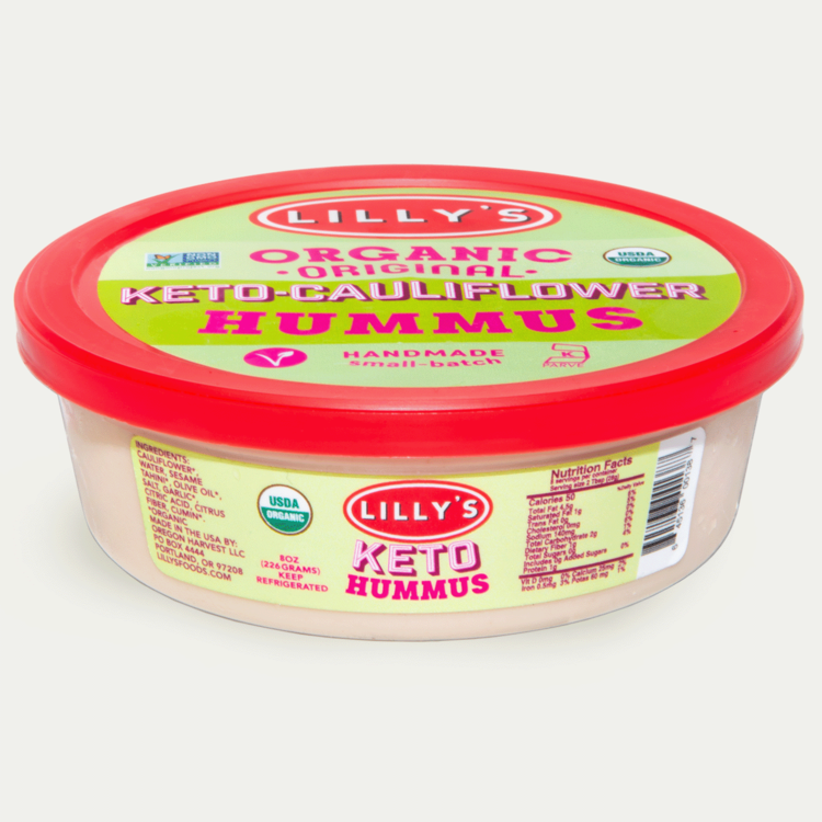 slide 1 of 1, Lilly's Original Organic Cauliflower Hummus, 10 oz