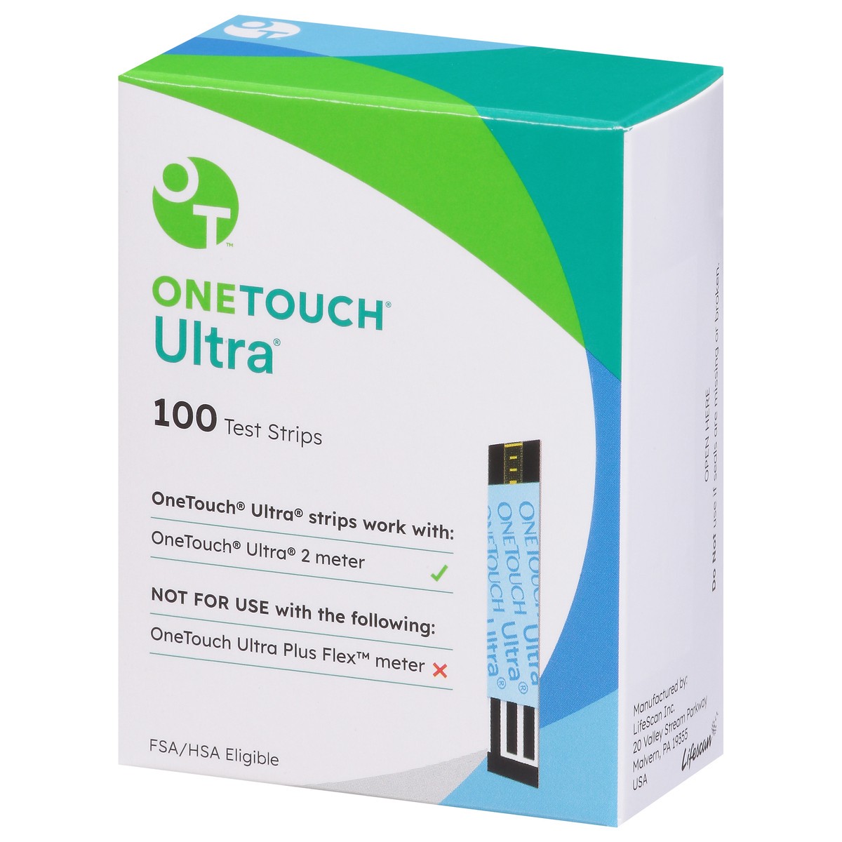 slide 9 of 9, OneTouch OTU Strip 2x50 US (LM), 100 ct