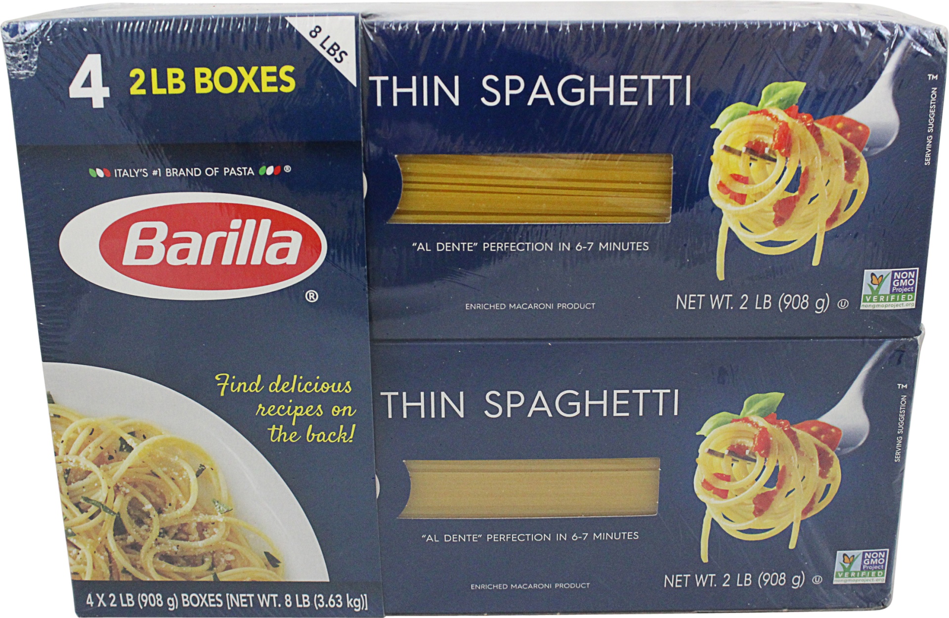 Barilla Thin Spaghetti Pasta 4 ct; 2 lb Shipt