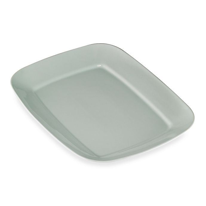 slide 1 of 1, Real Simple Large Rectangular Rim Serving Platter - Seaglass, 1 ct