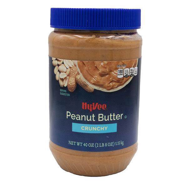 slide 1 of 1, Hy-vee Crunchy Peanut Butter, 40 oz