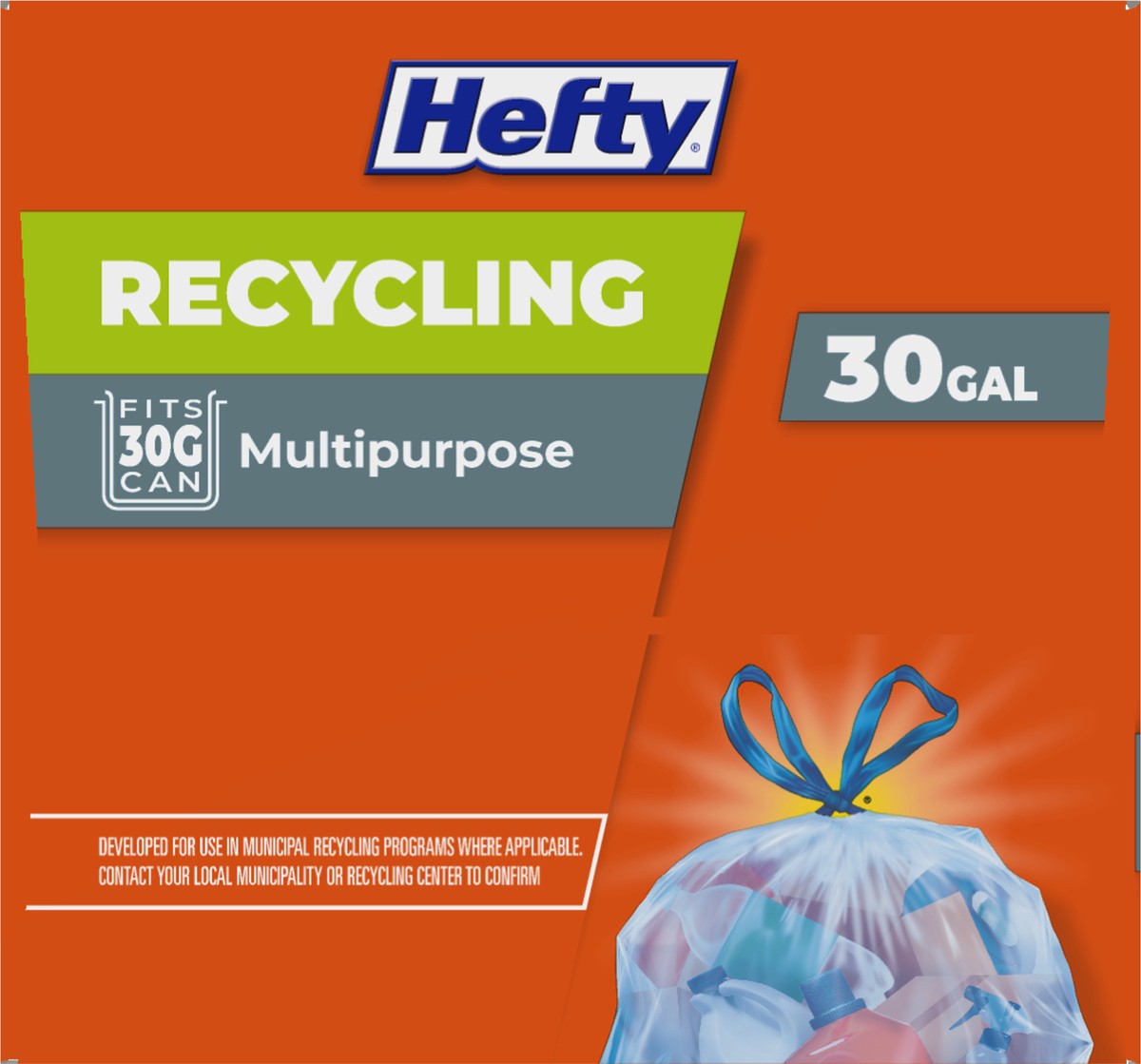 slide 3 of 9, Hefty 30 Gallon Blue Drawstring Bags Large 36 ea, 36 ct