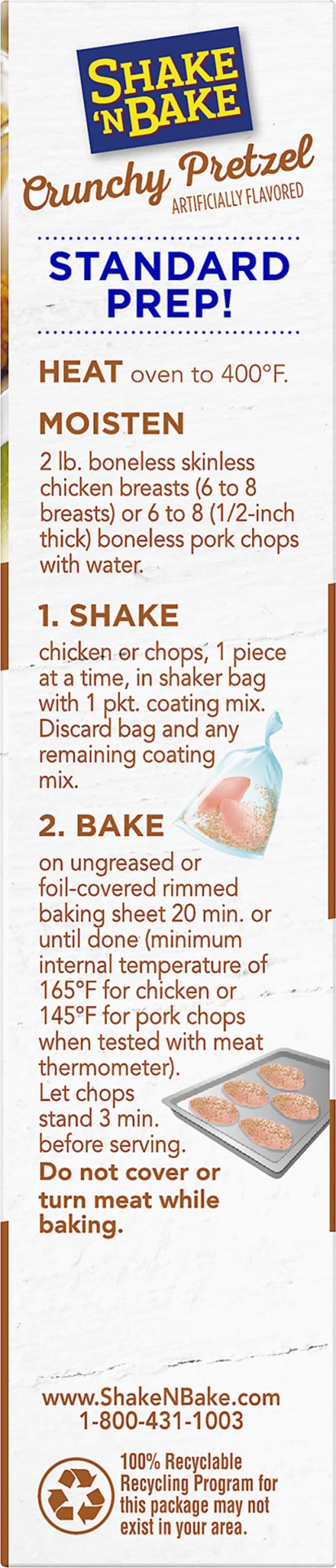 slide 6 of 7, Shake'N Bake Crunchy Pretzel Seasoned Coating Mix Packets, 4.6 oz