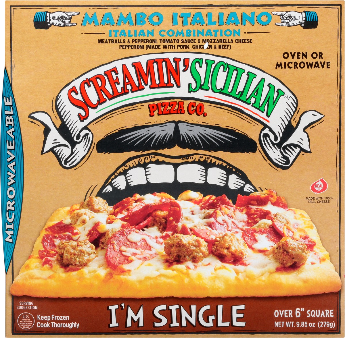 slide 11 of 13, Screamin' Sicilian I''m Single Italian Combination Pizza 9.85 oz, 9.85 oz