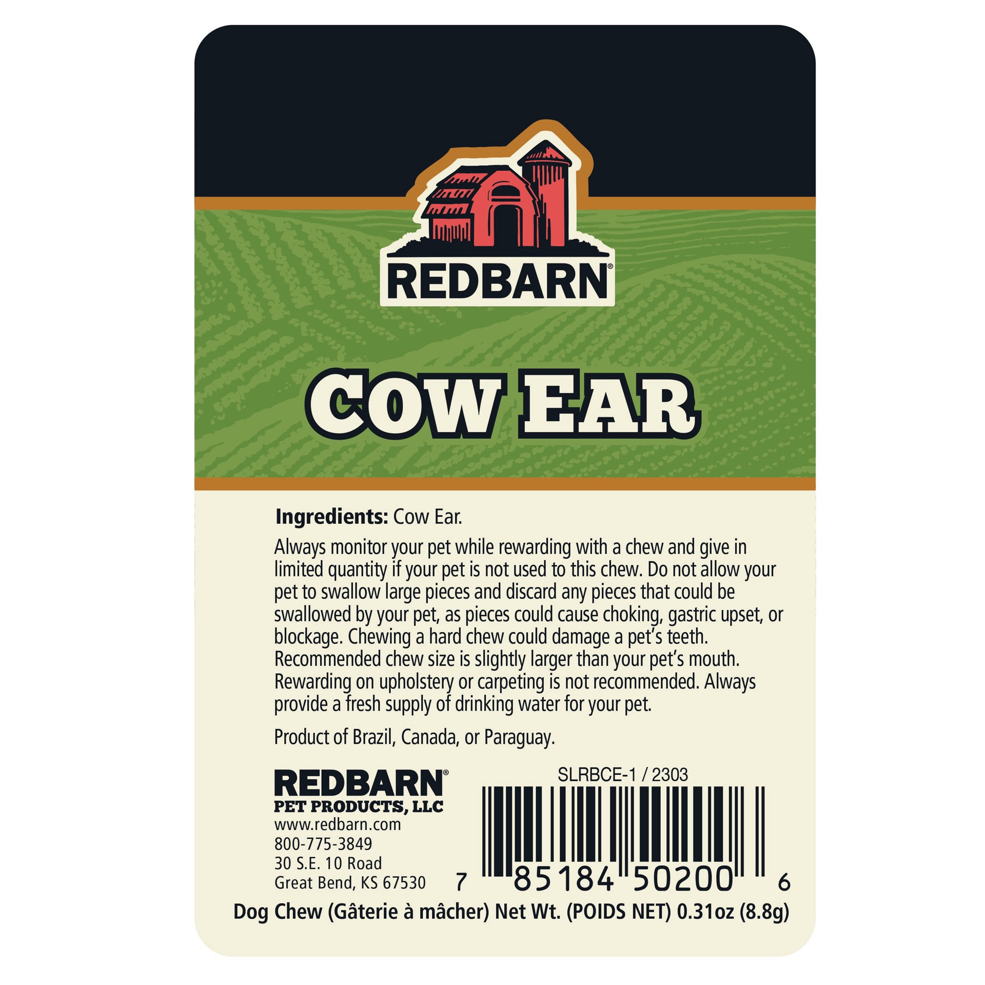 slide 2 of 4, Redbarn Cow Ear Dog Treats, 1 ct