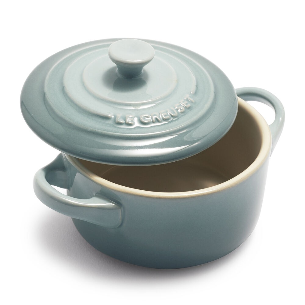 slide 1 of 1, Le Creuset Signature Petite Cocotte, Sea Salt, 8 oz