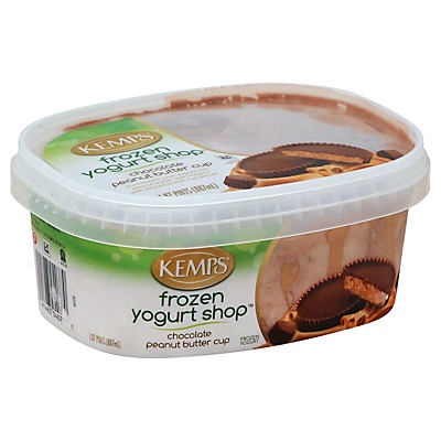 slide 1 of 1, Kemps Frozen Yogurt Shop Chocolate Peanut Butter Cup Frozen Yogurt, 1.87 pt