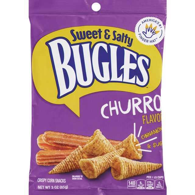 slide 1 of 1, Bugles Cinnamon Toast Crunch Crispy Corn Snacks, Snack Bag, 3 oz, 3 oz