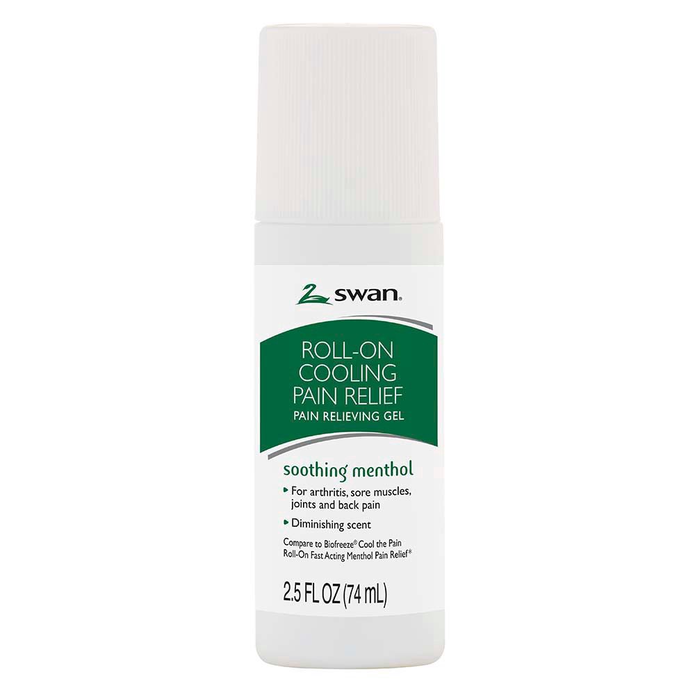 slide 1 of 1, Swan Roll-On Cooling Pain Relief Gel, 2.5 oz