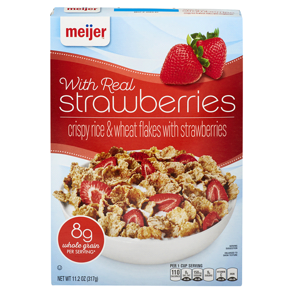 slide 1 of 1, Meijer Strawberries Cereal, 11.2 oz