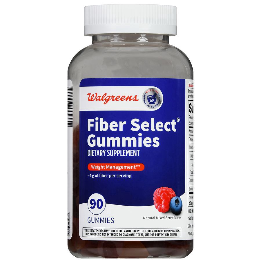 slide 5 of 5, Walgreens Fiber Select Gummies, 90 ct