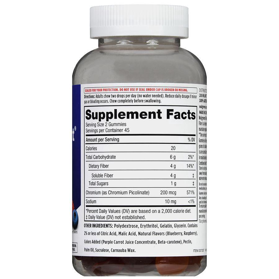 slide 2 of 5, Walgreens Fiber Select Gummies, 90 ct