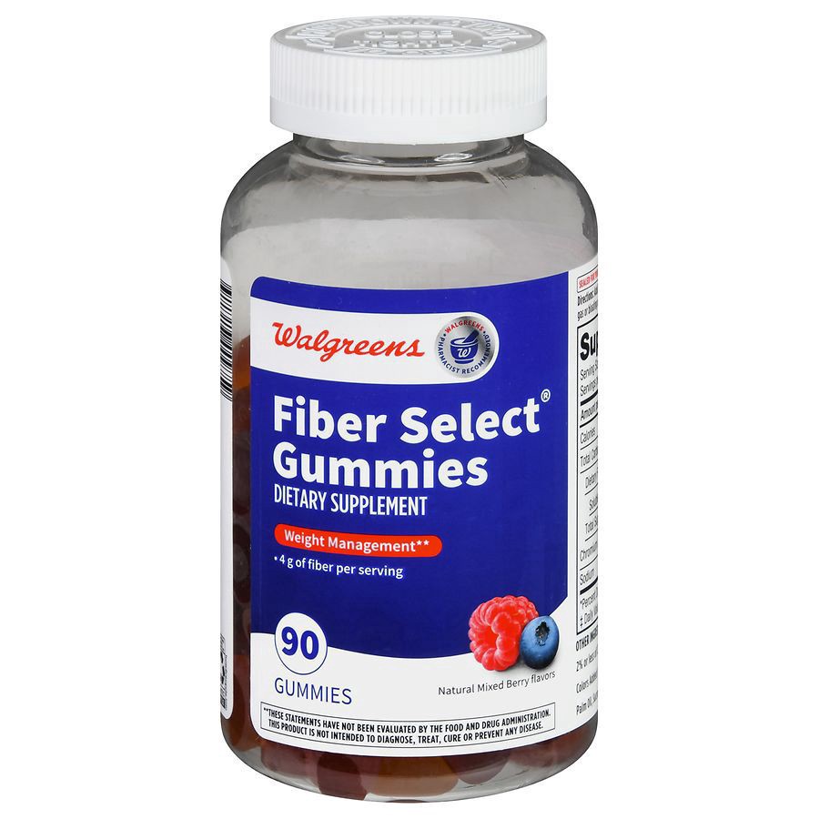 slide 1 of 5, Walgreens Fiber Select Gummies, 90 ct