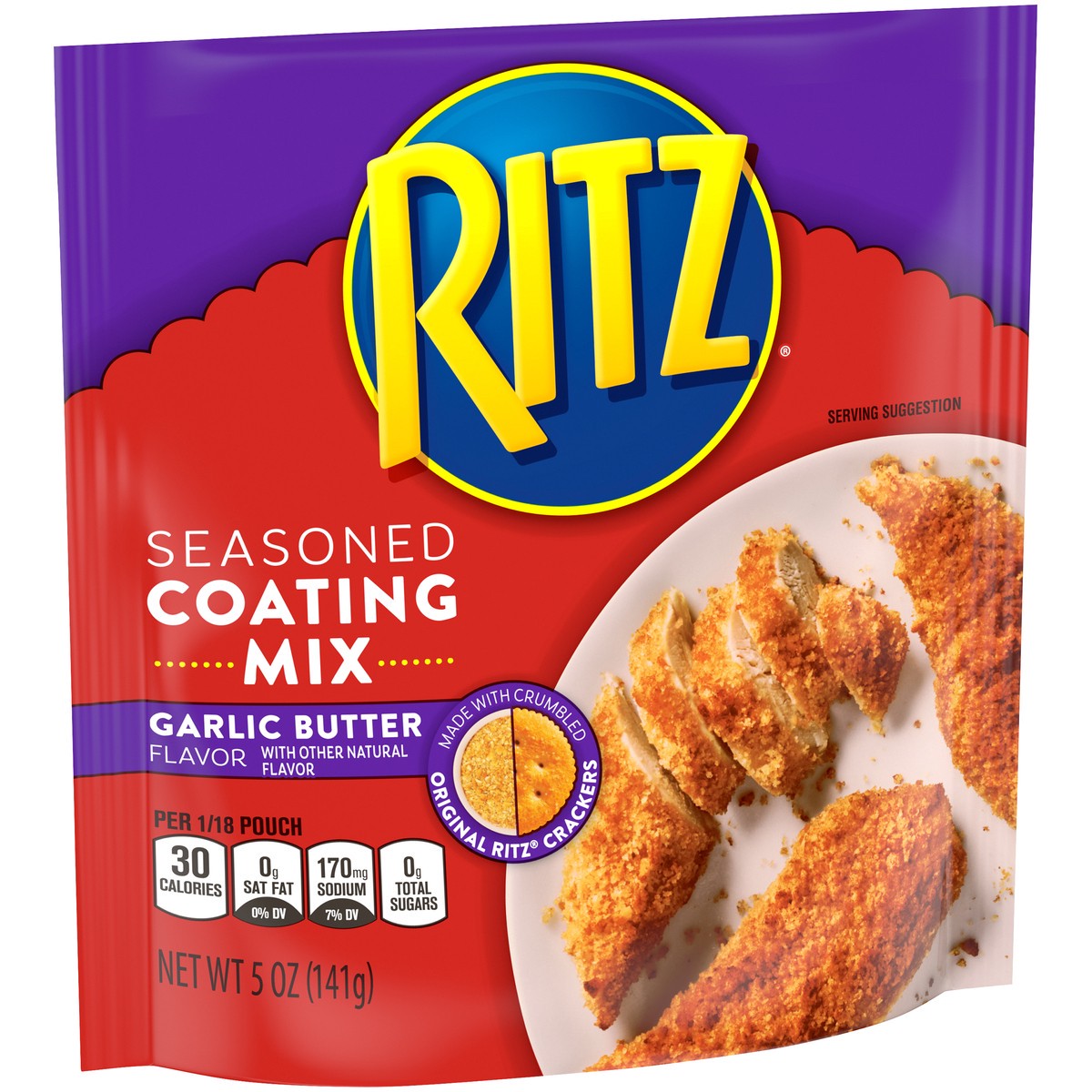 slide 7 of 9, Ritz Garlic Butter Flavored Seasoned Cracker Coating Mix, 5 oz Bag, 5 oz