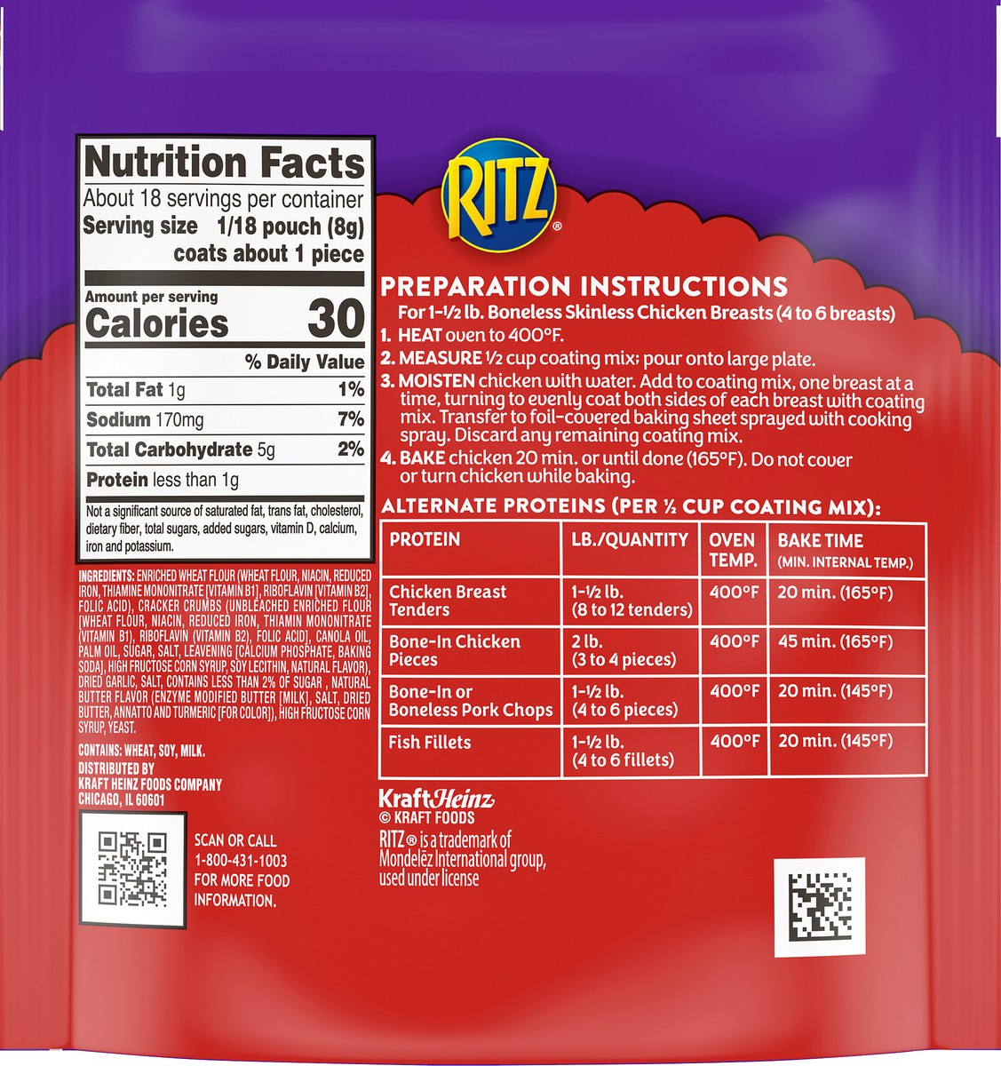 slide 2 of 9, Ritz Garlic Butter Flavored Seasoned Cracker Coating Mix, 5 oz Bag, 5 oz