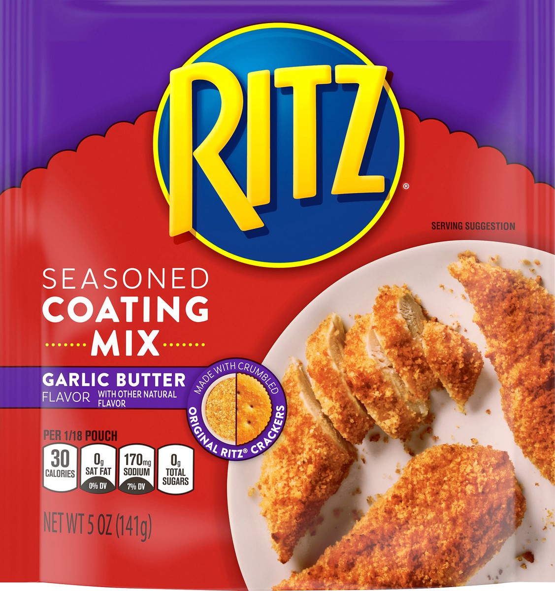 slide 4 of 9, Ritz Garlic Butter Flavored Seasoned Cracker Coating Mix, 5 oz Bag, 5 oz