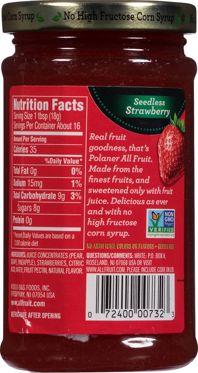 slide 6 of 8, Polaner All Fruit Seedless Strawberry Spreadable Fruit 10 oz, 10 oz