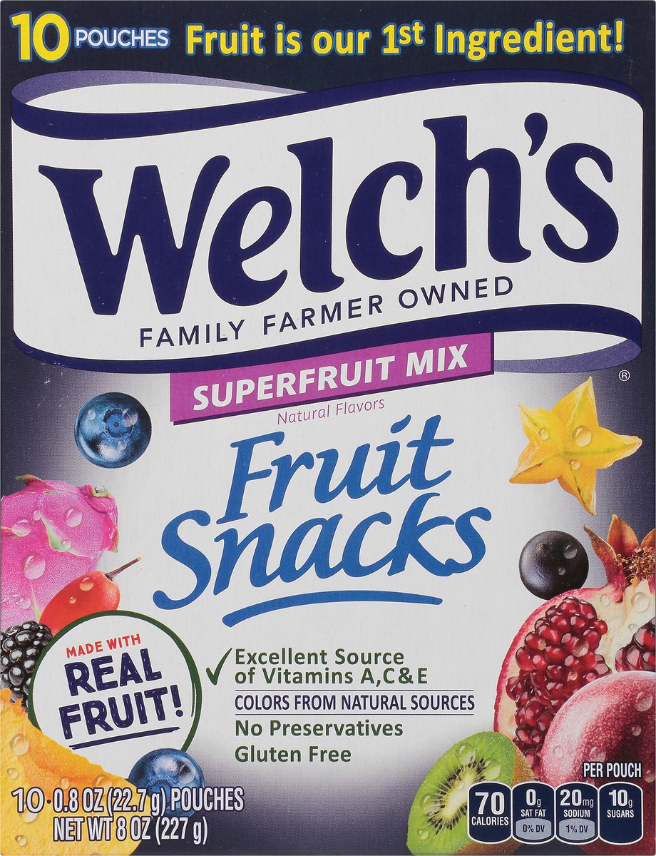 slide 1 of 14, Welch's Superfruit Fruit Snacks 10Ct, 8 oz