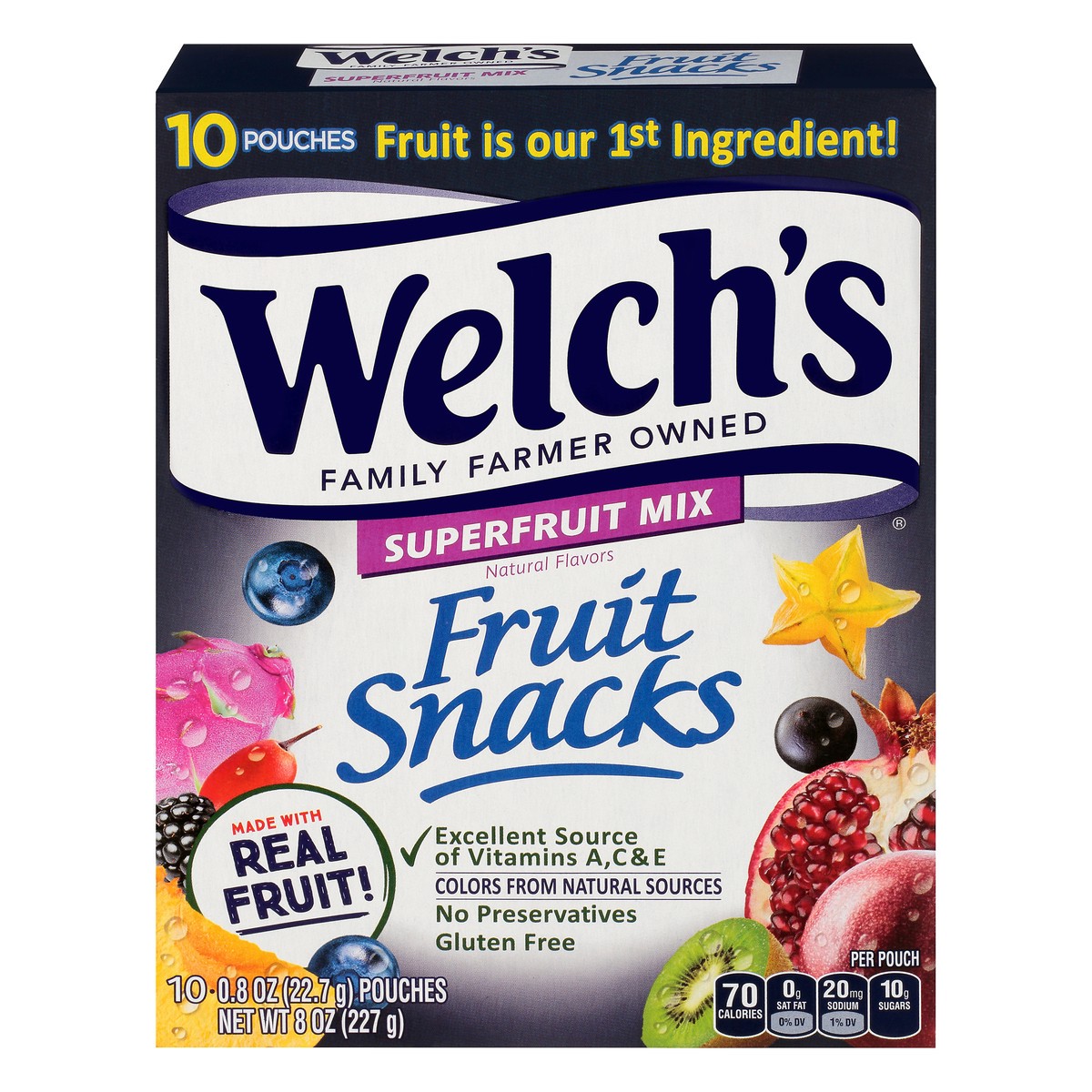 slide 13 of 14, Welch's Superfruit Fruit Snacks 10Ct, 8 oz