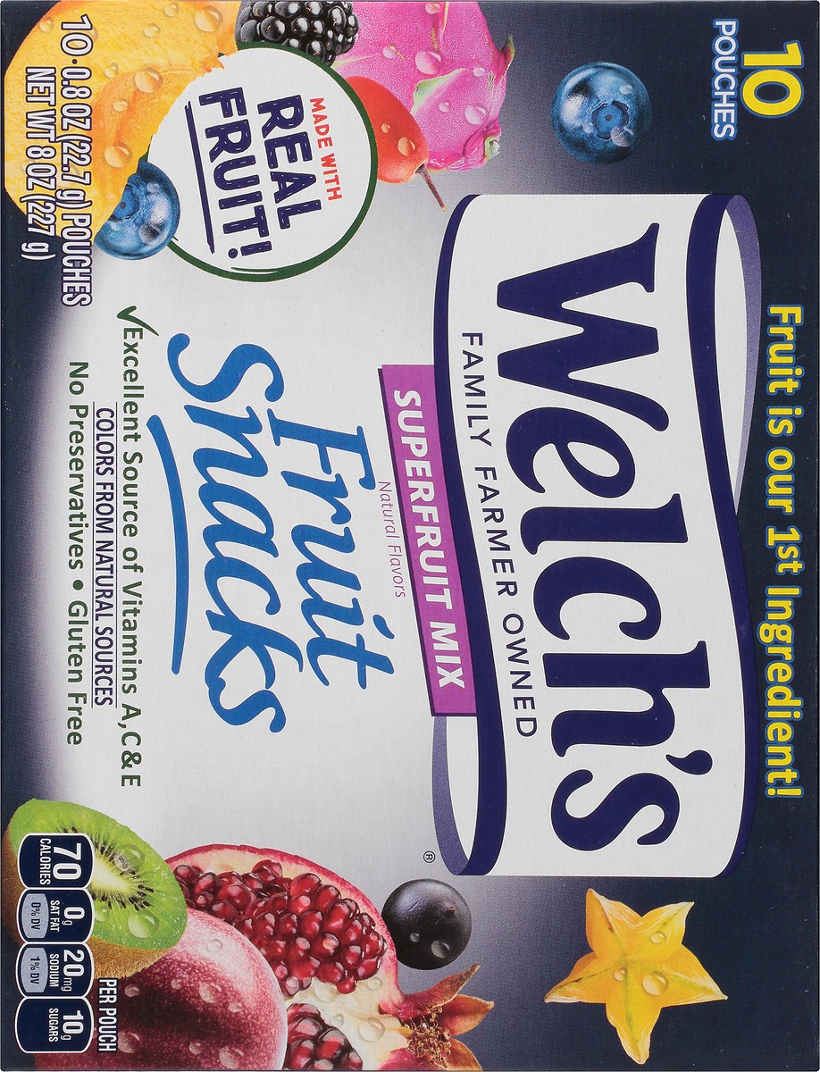 slide 10 of 14, Welch's Superfruit Fruit Snacks 10Ct, 8 oz