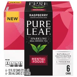 Pure Leaf Mental Focus Raspberry 12oz 6pk
