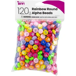 Round Alpha Beads Rainbow